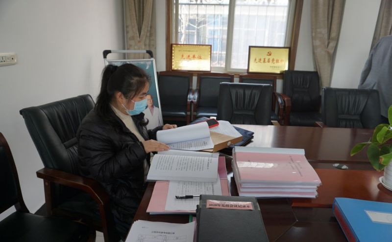 正在查阅党风廉政建设落实情况